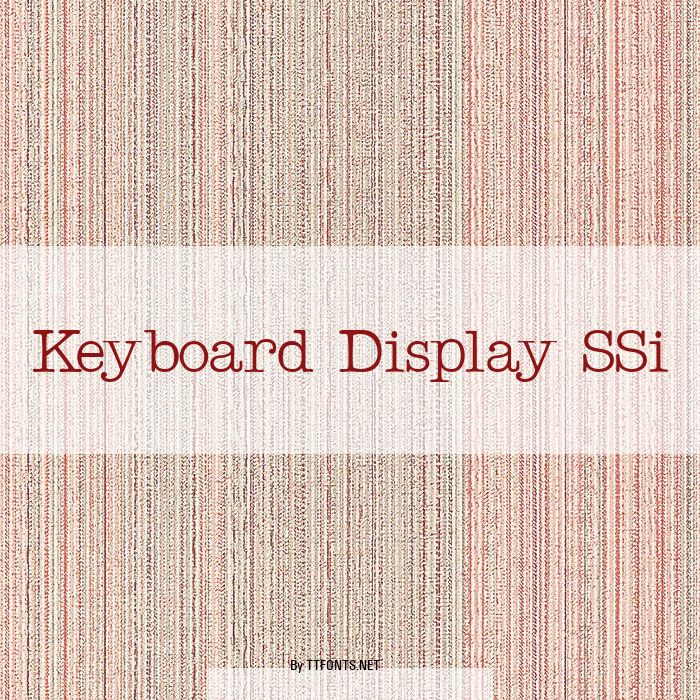 Keyboard Display SSi example